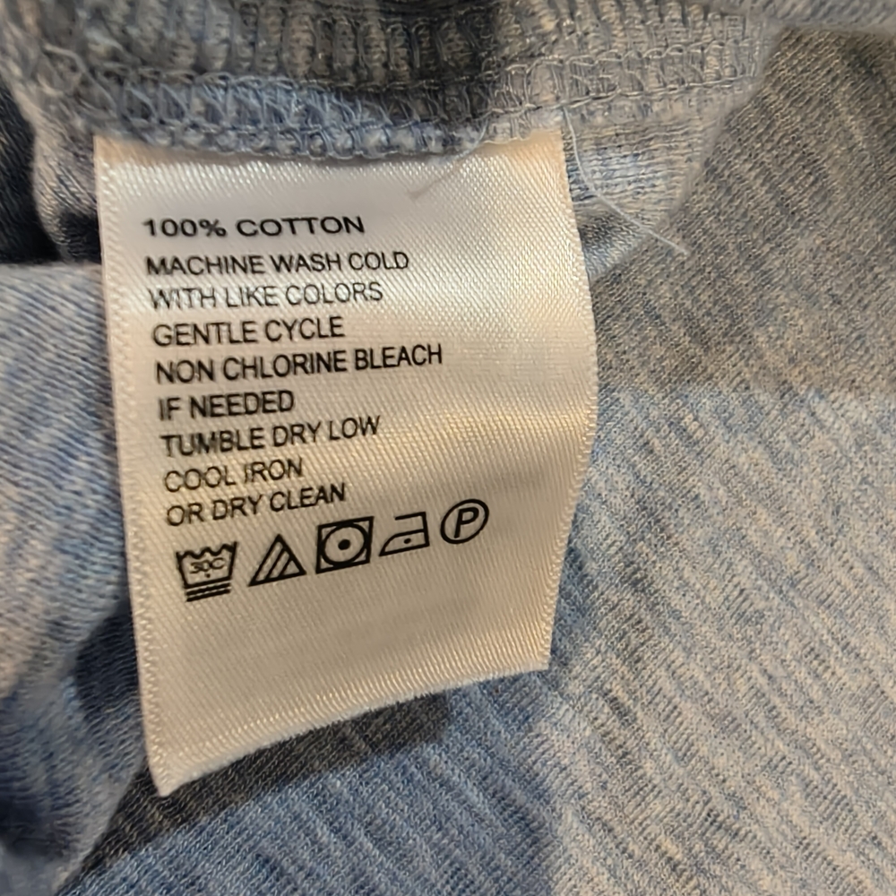 nwt tommy bahama Scoop Neck 3/4 Sleeve Blue Cotton Shirt Women's Size XL - Picture 8 of 9